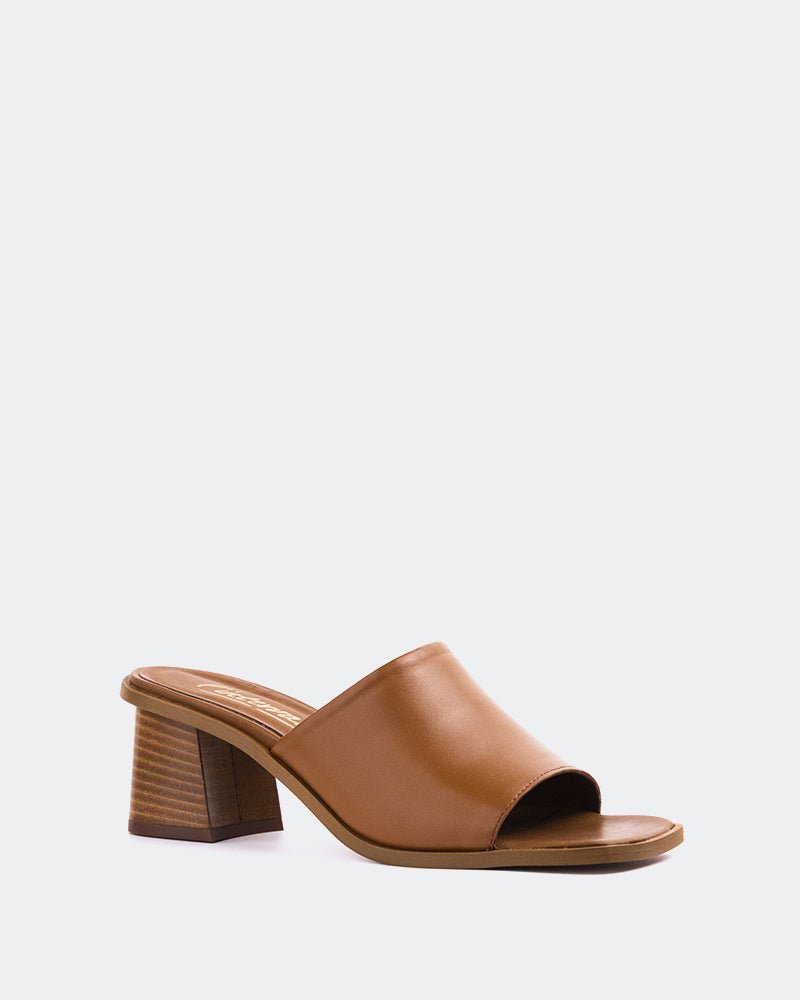 L'intervalle Temple En Cuir Cognac Brun