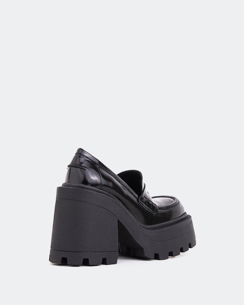 L'intervalle Tonya Noir Cuir Brillant Noir