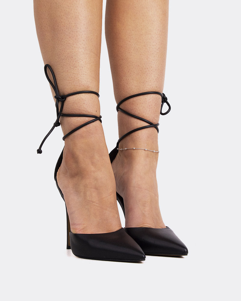 L'intervalle Tracy Noir Cuir/Cuir Noir Noir