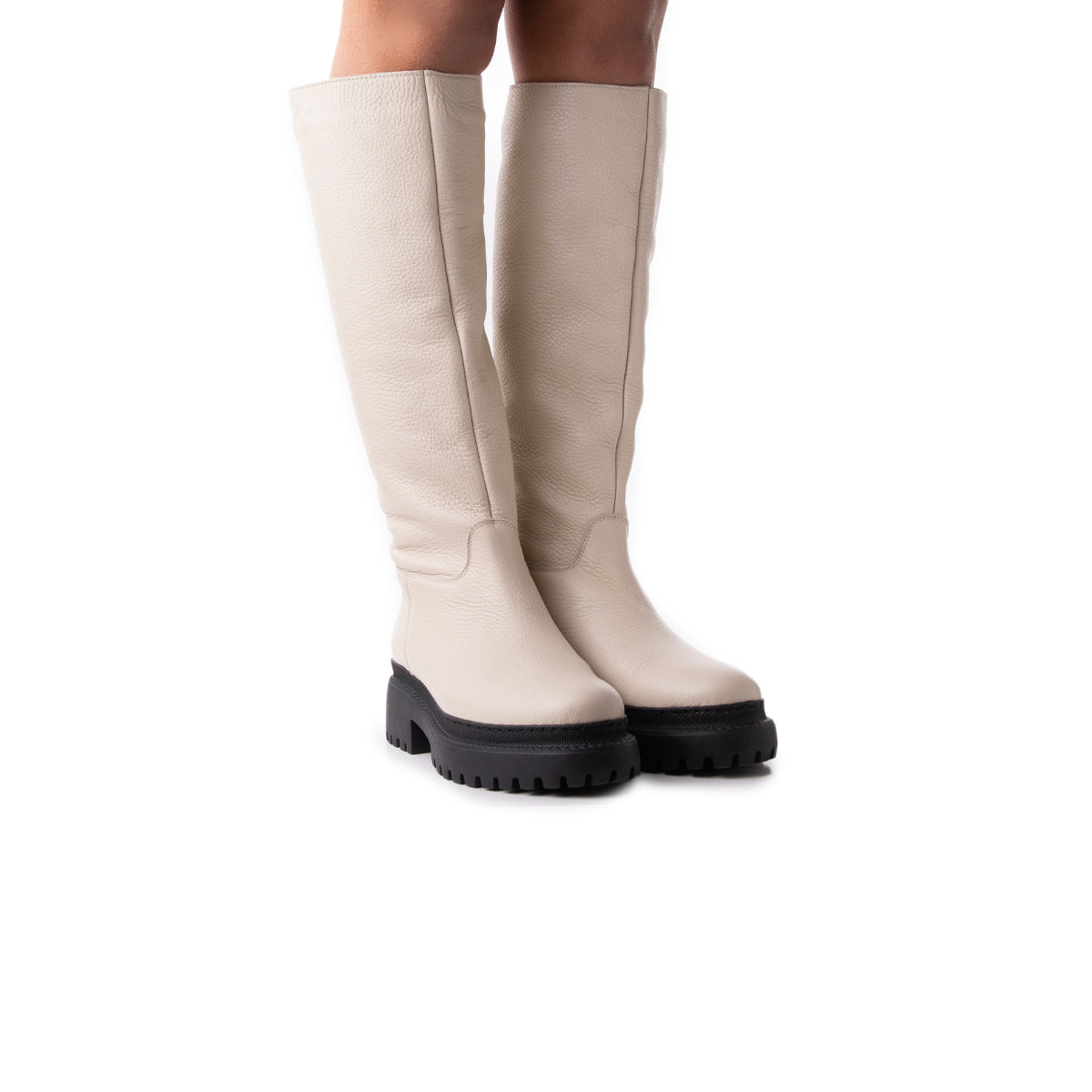 L'intervalle Tucsan Blanc Cassé Cuir Blanc