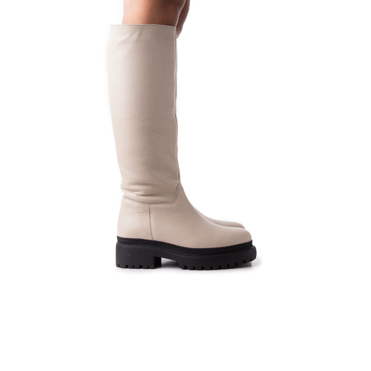 l'intervalle Tucsan Blanc Cassé Cuir Blanc