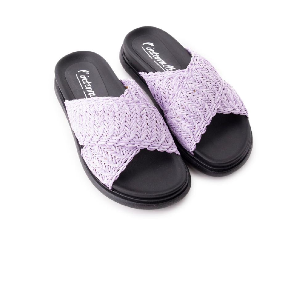 L'intervalle Tuva Lilas Raffia Mauve