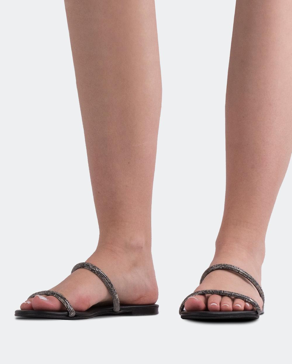 L'intervalle Twiggy Noir Cuir Noir