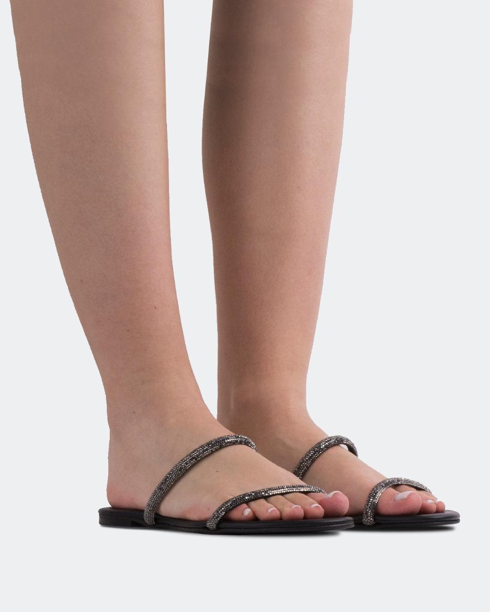 l'intervalle Twiggy Noir Cuir Noir