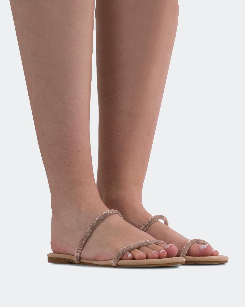 l'intervalle Twiggy Rose Suède Rose