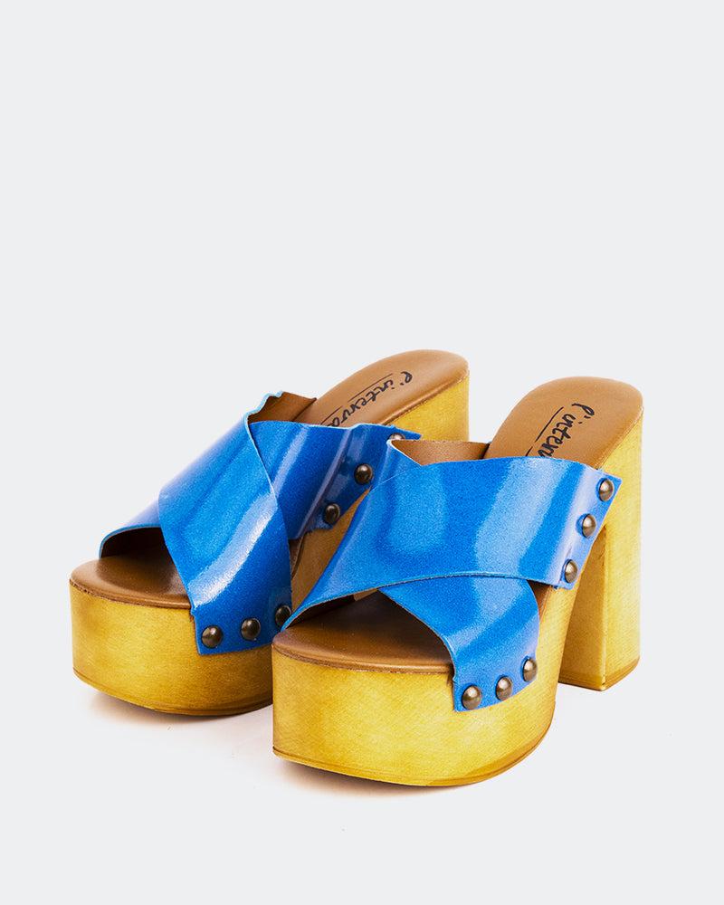 L'intervalle Twist Bleu Cuir Bleu