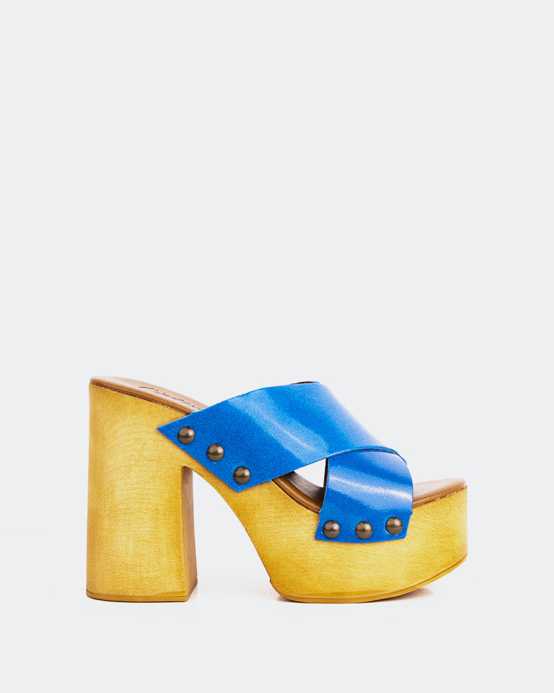 l'intervalle Twist Bleu Cuir Bleu