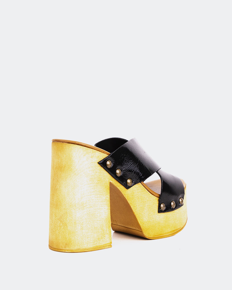 L'intervalle Twist Noir Cuir Noir