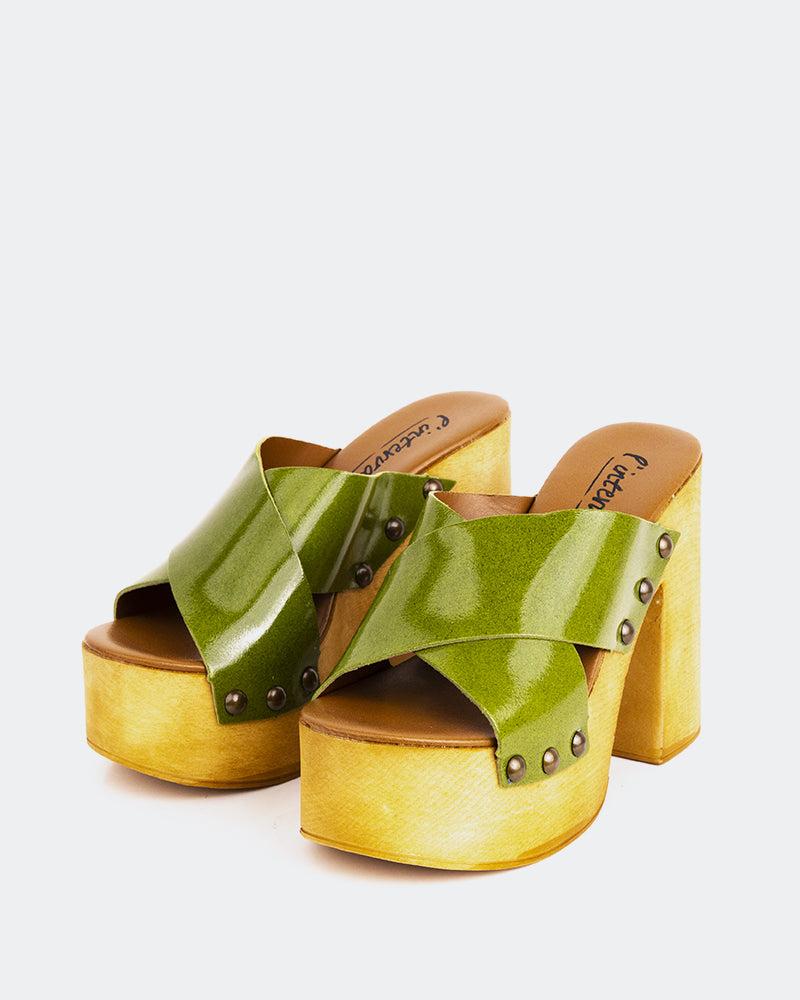 L'intervalle Twist Vert Cuir Vert