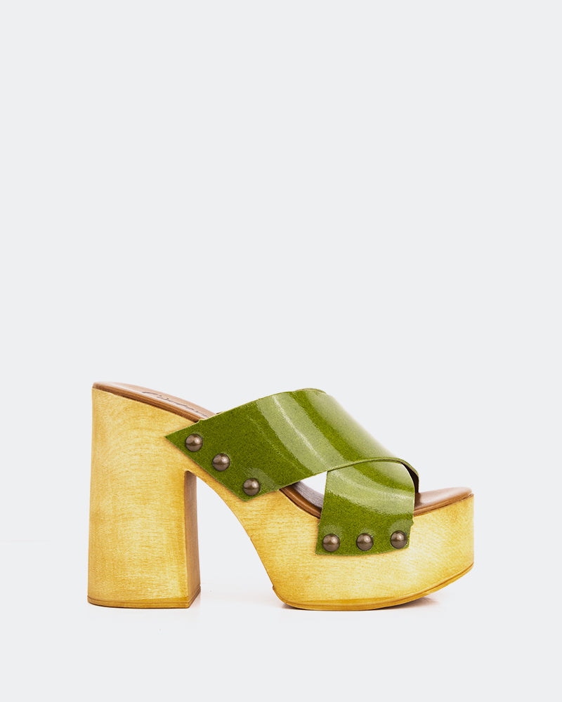 l'intervalle Twist Vert Cuir Vert