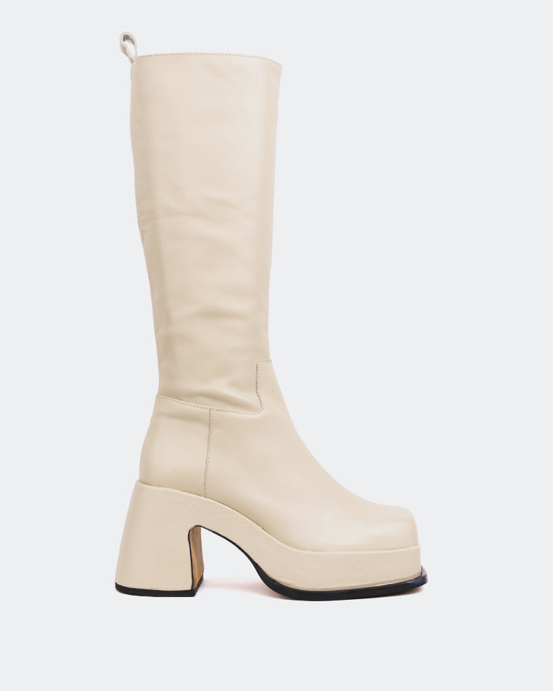 l'intervalle Valletta Blanc Cassé Cuir Blanc