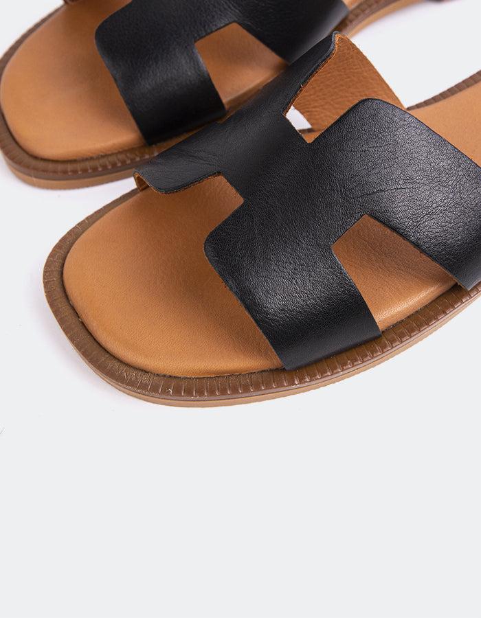 L'intervalle Valmy Noir Cuir Noir