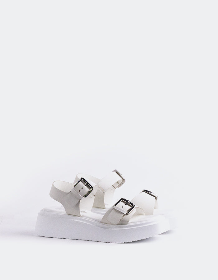 L'intervalle Varvara Cuir Blanc Blanc