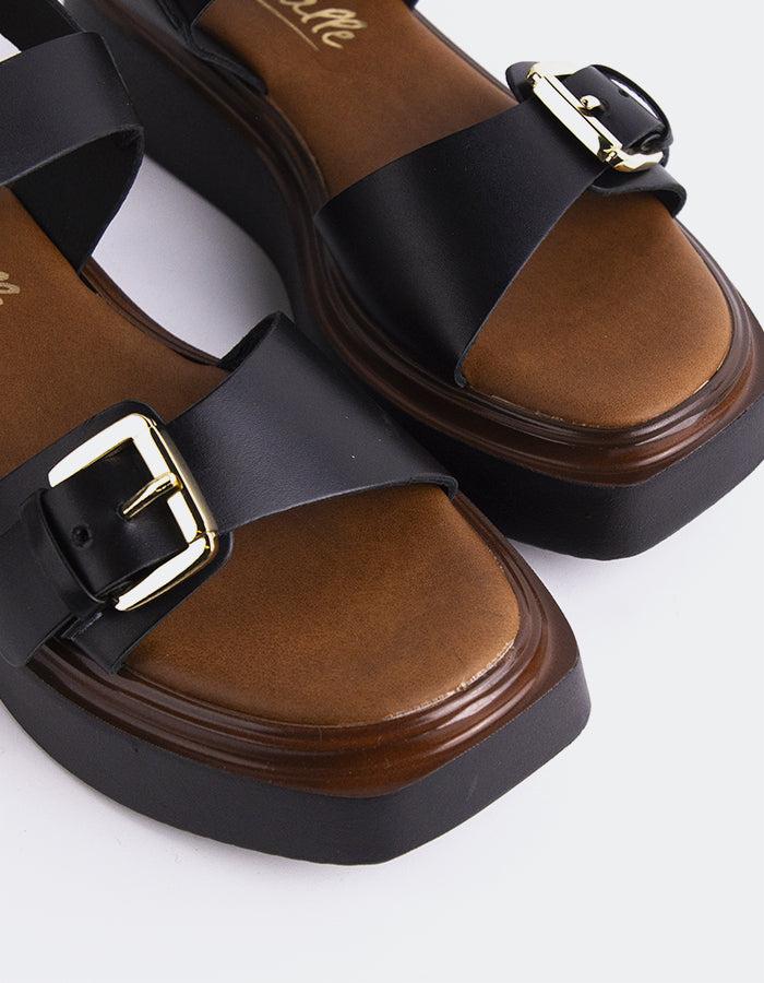 L'intervalle Varvara Noir Cuir Noir