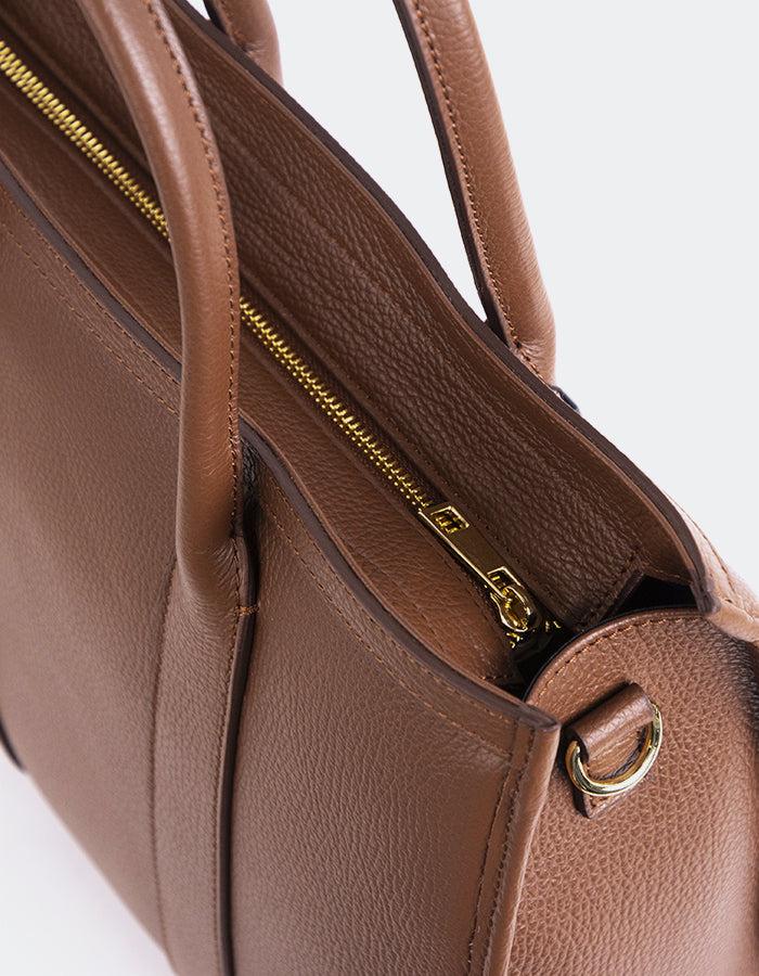 L'intervalle Veena Cuir Cognac Brun