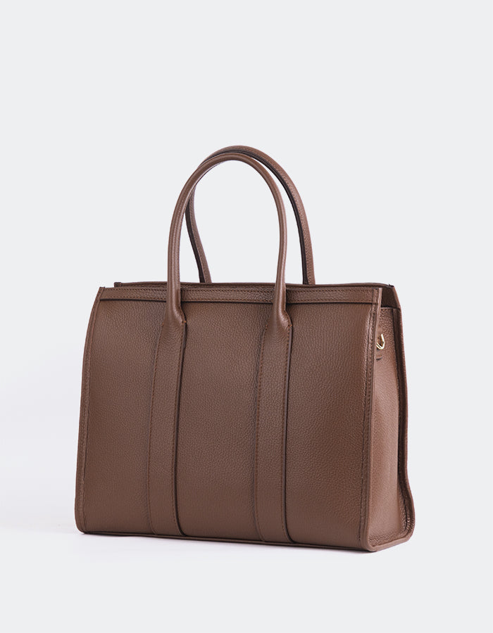 L'intervalle Veena Cuir Cognac Brun