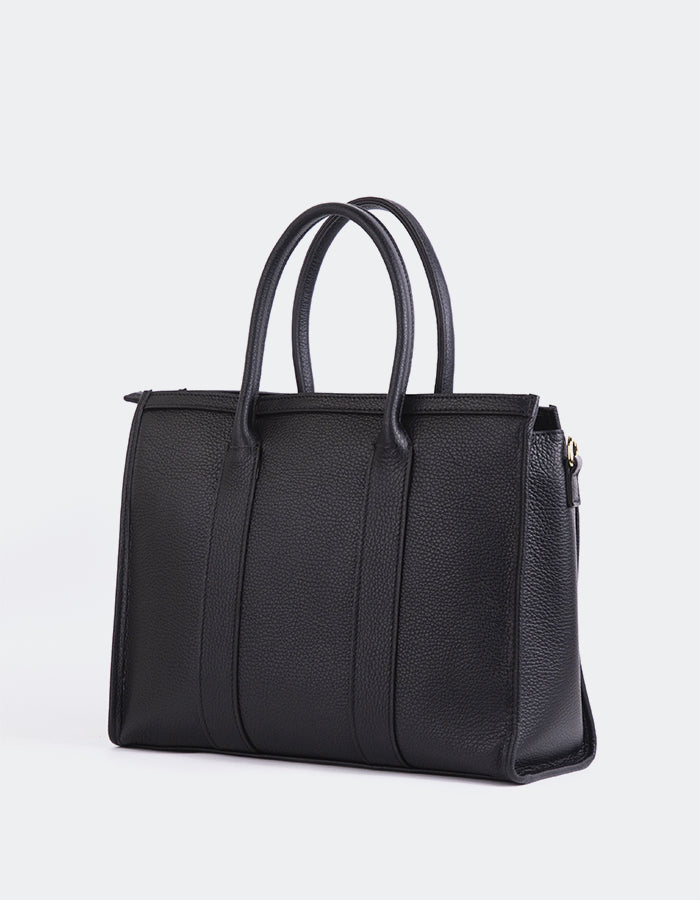 L'intervalle Veena Noir Cuir Noir