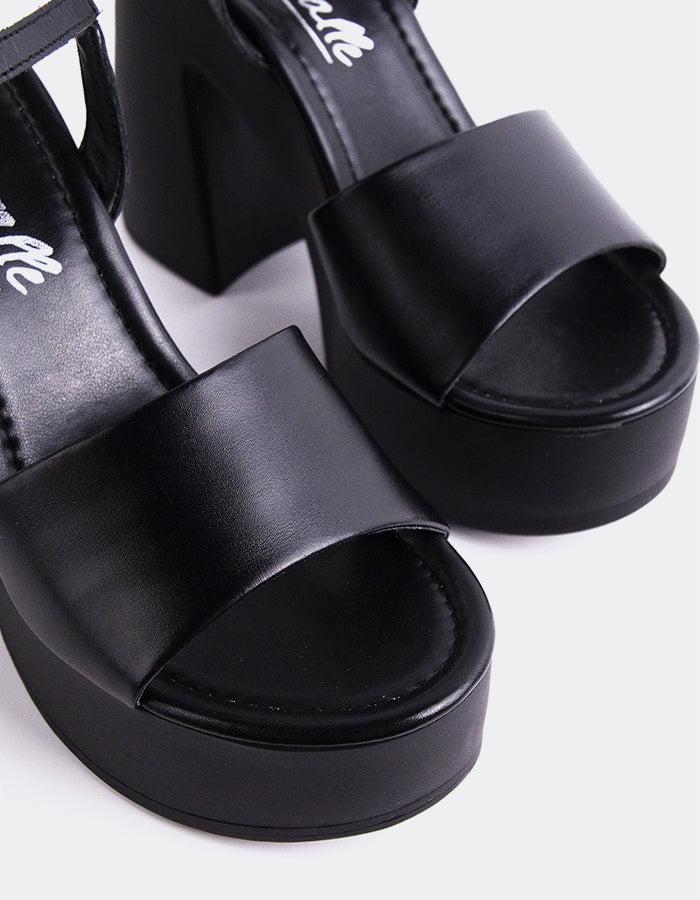 L'intervalle Veria Noir Cuir Noir