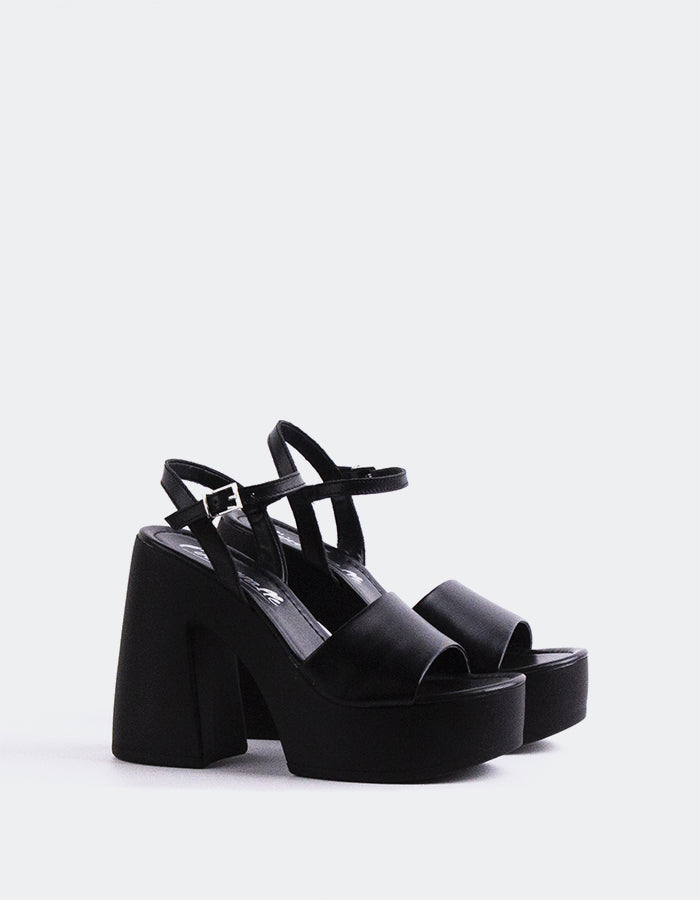 L'intervalle Veria Noir Cuir Noir