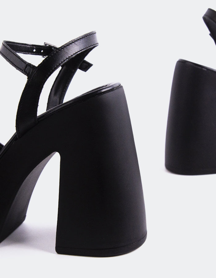 L'intervalle Veria Noir Cuir Noir