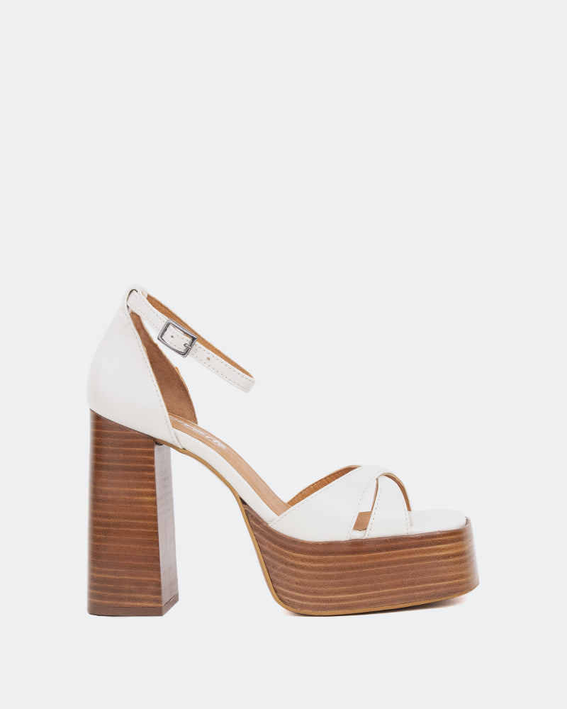 l'intervalle Vixen Blanc Cassé Cuir Blanc