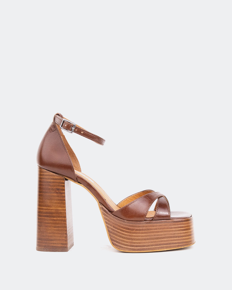 l'intervalle Vixen Cuir Châtaigne Brun