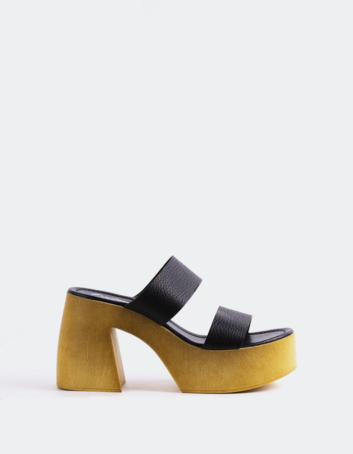 l'intervalle Vyronas Noir Cuir Noir