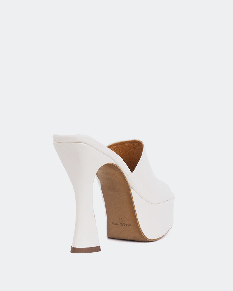 L'intervalle Weekend Blanc Cassé Cuir Blanc