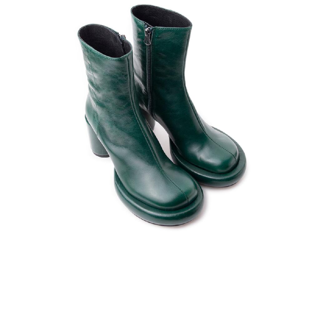 L'intervalle Weston Cuir Foncé Vert Vert