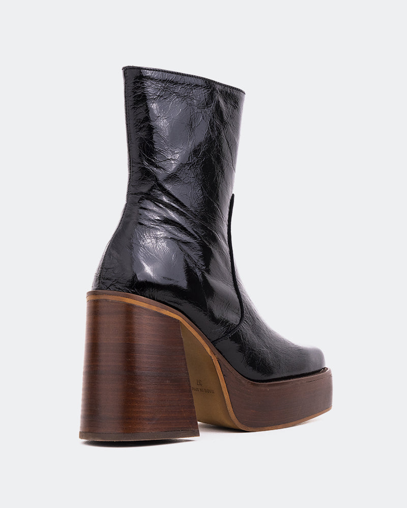 L'intervalle Wicked Noir Cuir Brillant Noir