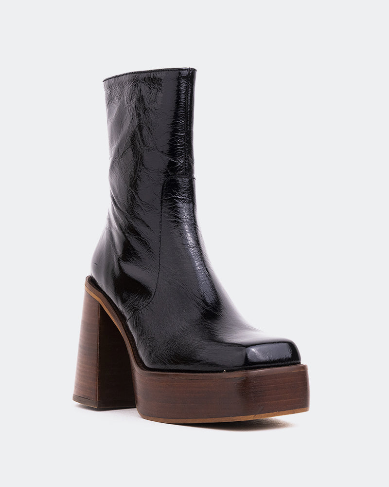 L'intervalle Wicked Noir Cuir Brillant Noir