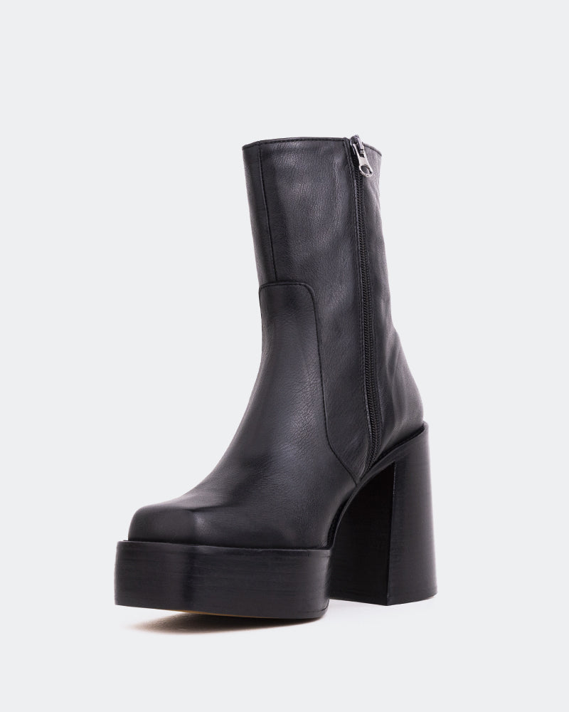 L'intervalle Wicked Noir Cuir Mat Noir
