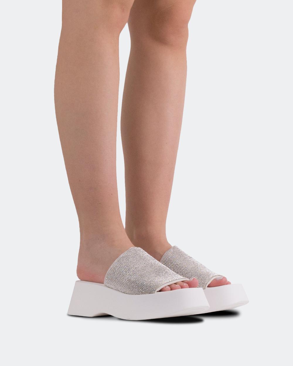 L'intervalle Wixson Blanc Strass Blanc