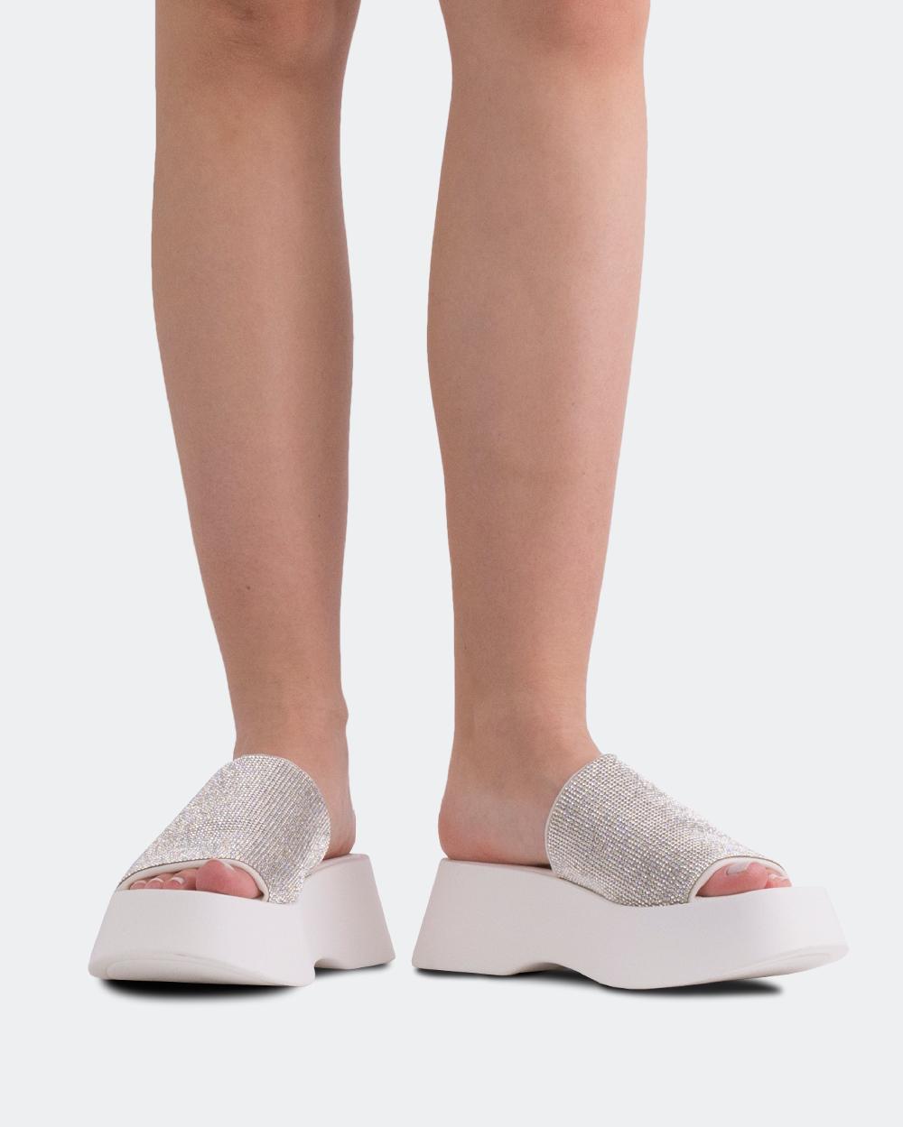 L'intervalle Wixson Blanc Strass Blanc