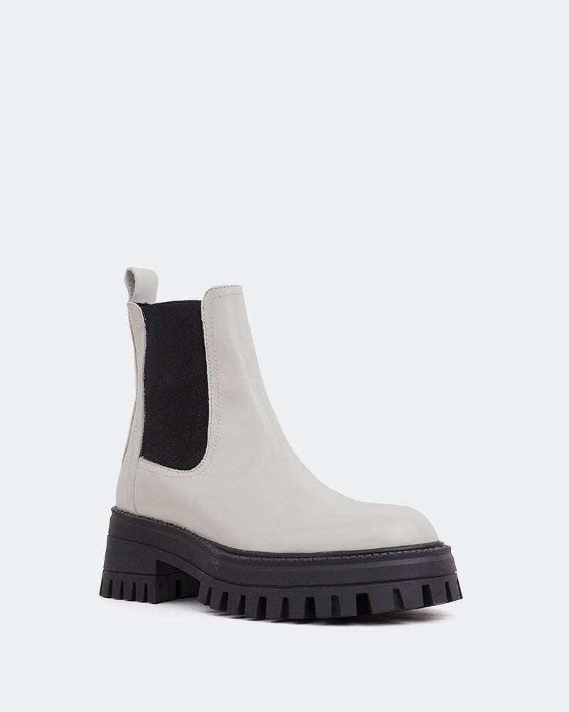 L'intervalle Xia Blanc Cassé Cuir Blanc