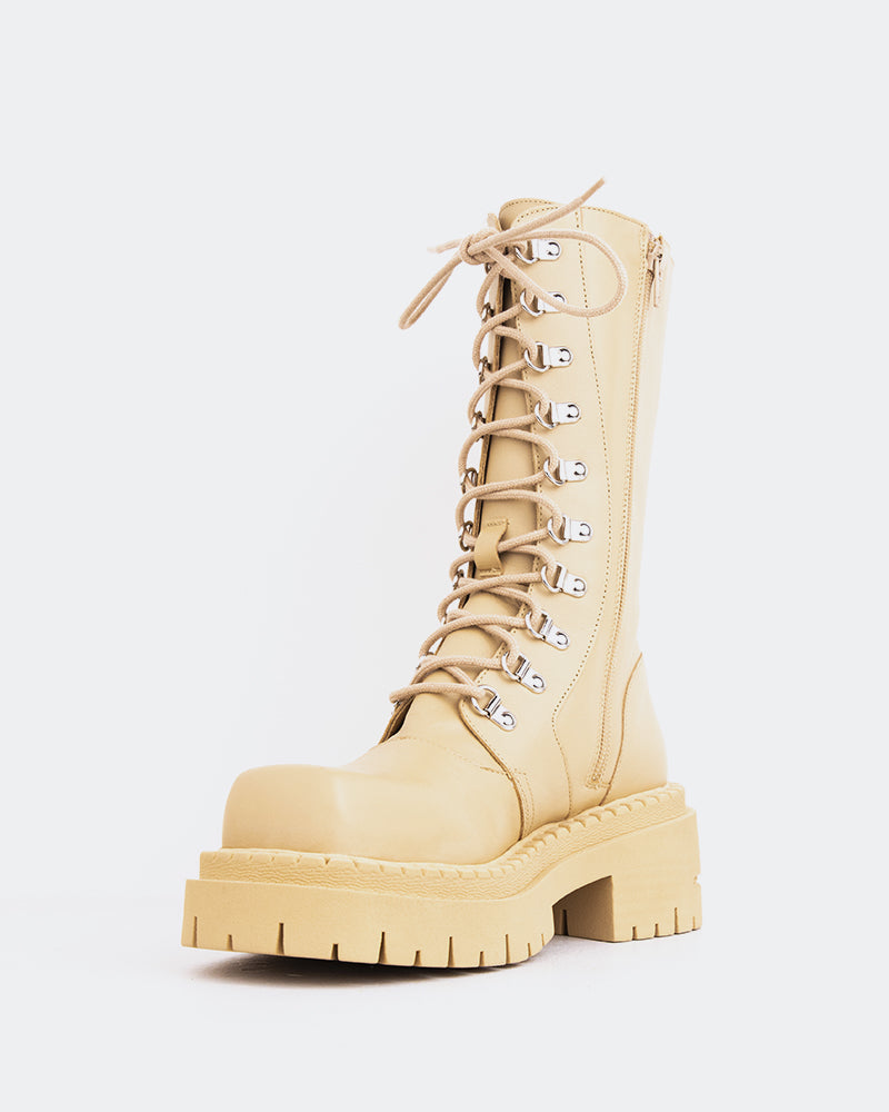 L'intervalle Zafiro Cuir Crème Chameau