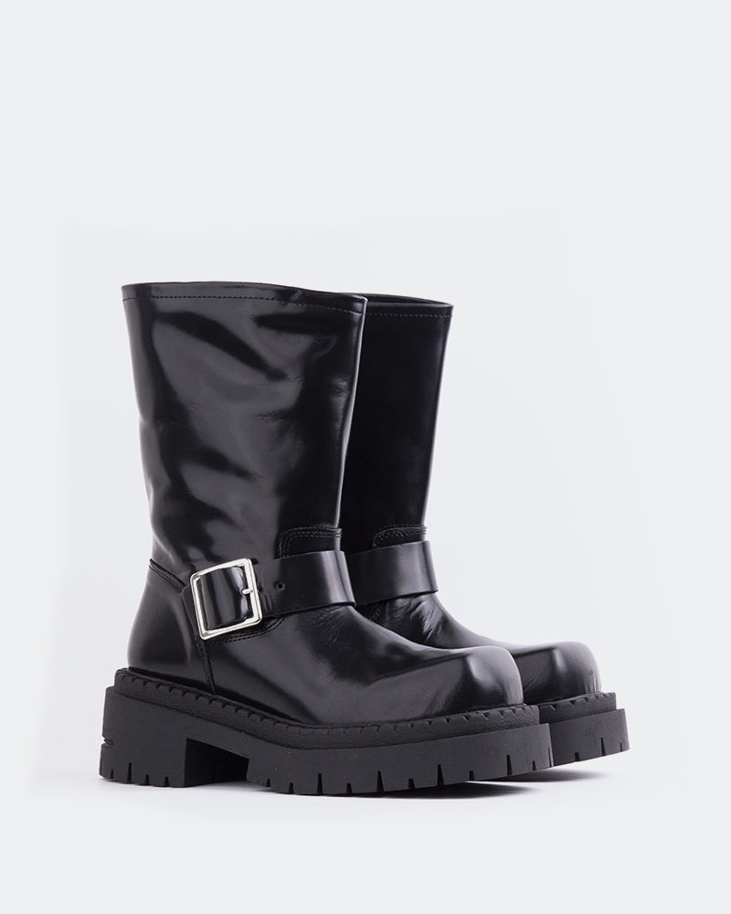 L'intervalle Zaka Noir Cuir Noir