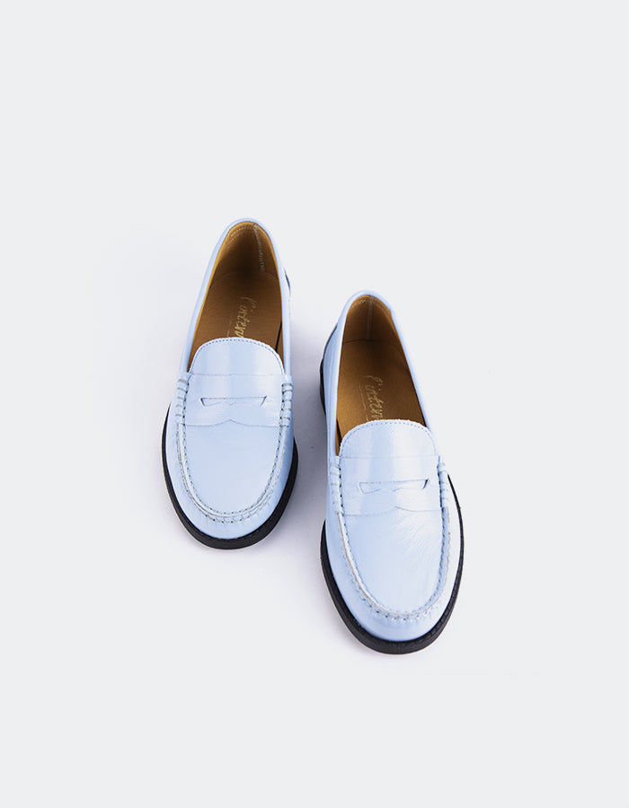 L'intervalle Lettine Pâle Bleu Naplack Leather Bleu