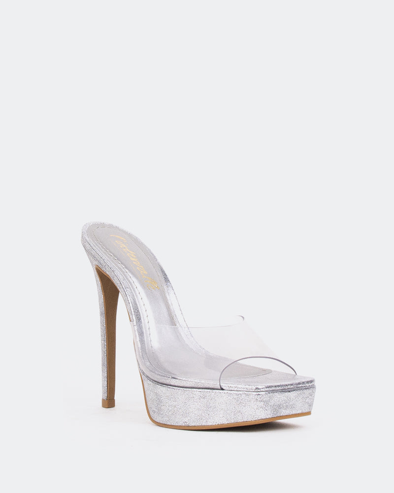 L'intervalle Meredith Argent Clair/Vinyl Argenté Argent