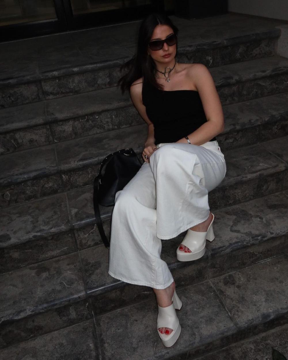 L'intervalle Shore Blanc Cassé Cuir/Cuir Blanc Cassé Blanc