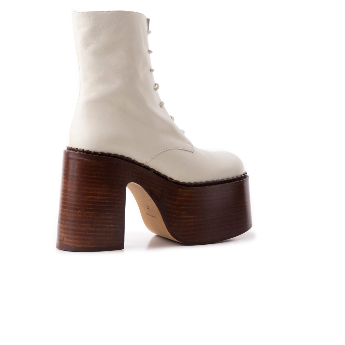 L'intervalle Tripp Blanc Cassé Cuir/Brun Semelle Blanc