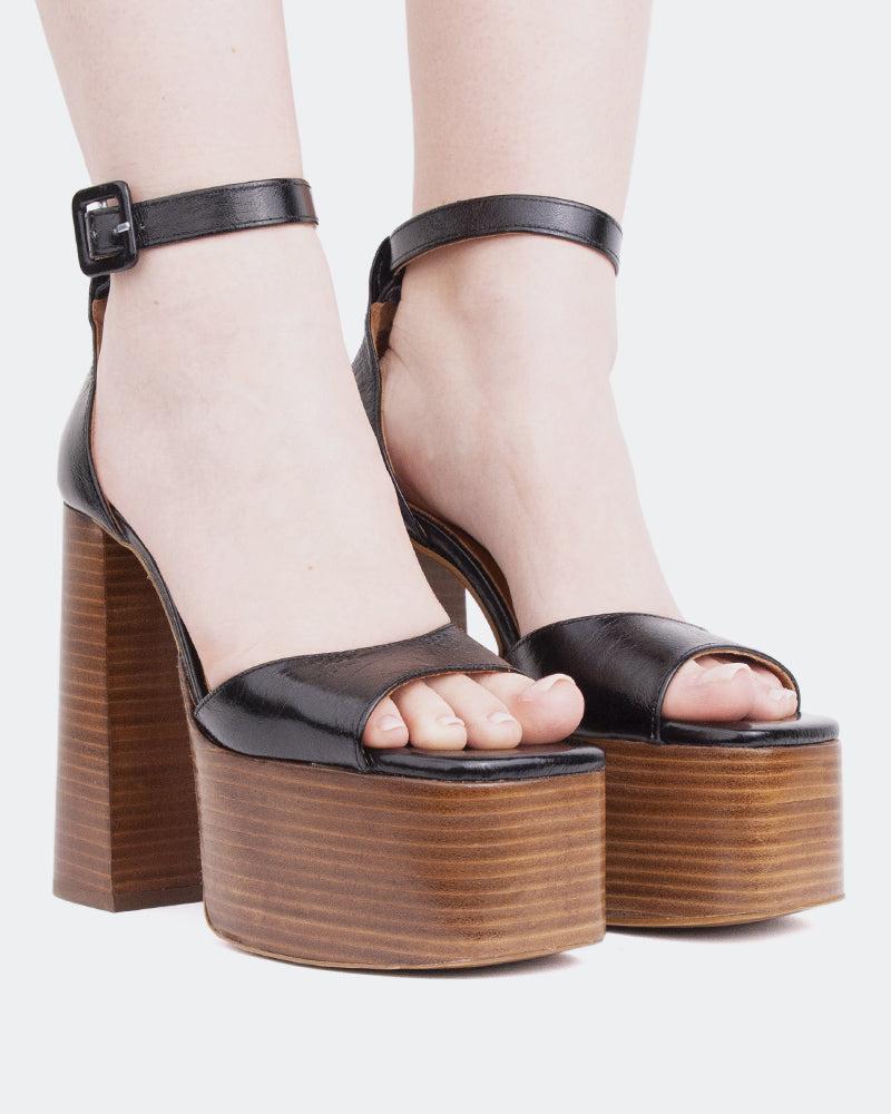 L'intervalle Walton Noir Brun Leathear/Cuir Noir Brun Noir