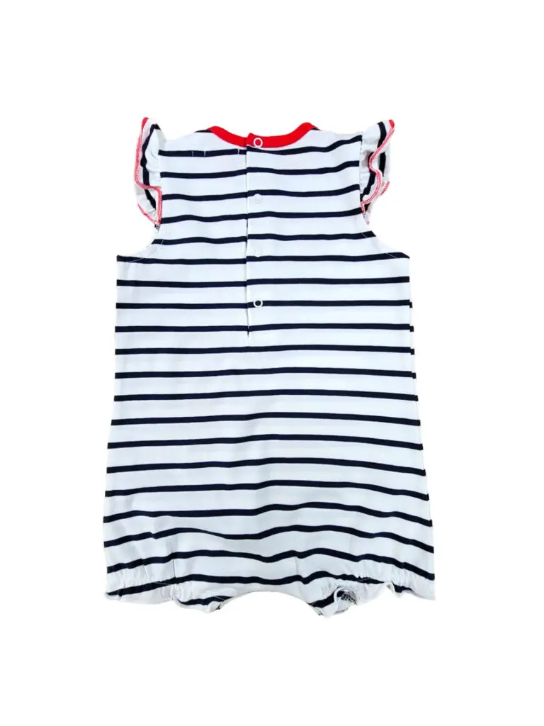 Little Marcel Barboteuse Bébé Fille Marin Bleu-marine