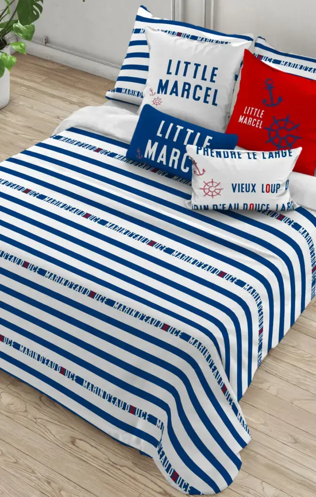 little marcel HOUSSE DE COUETTE COTON FRENCH NAVY TC BLEU