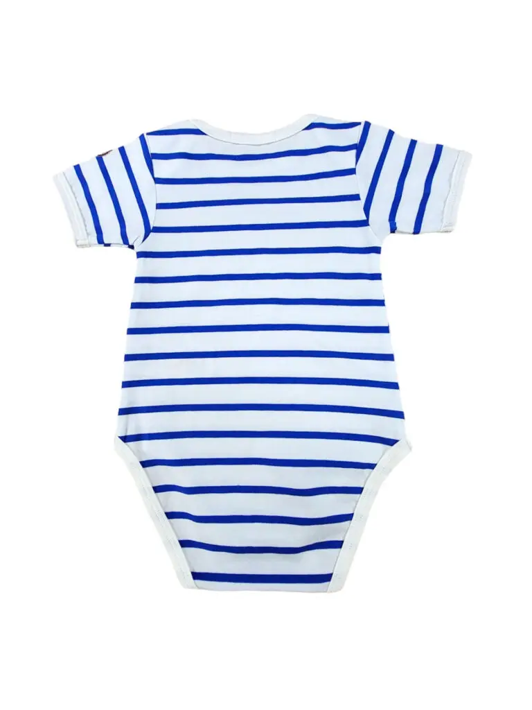 Little Marcel Body Manches Courtes Bébé Marin Bleu