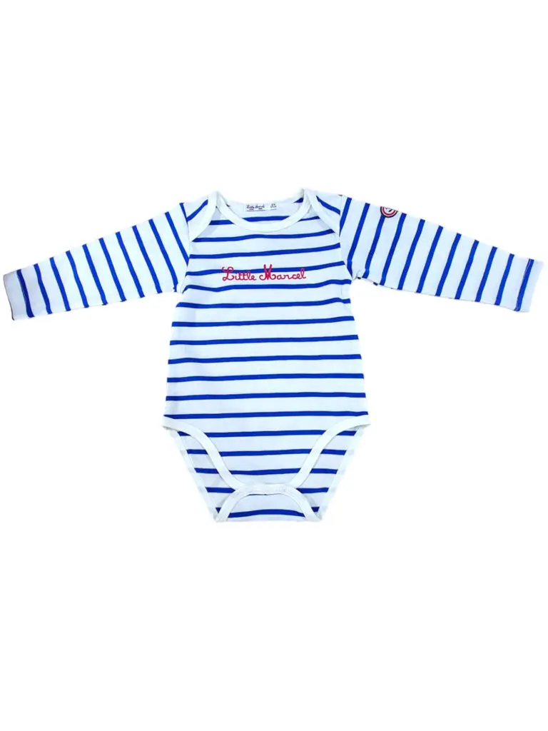 little marcel Body Manches Longues Bébé Marin Bleu