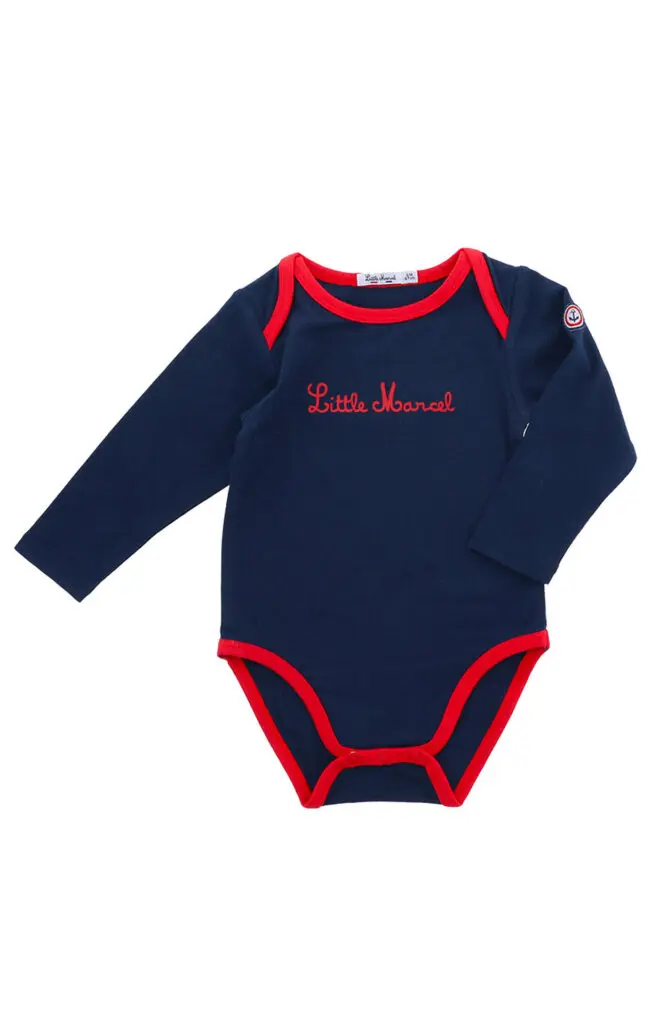 little marcel Body Manches Longues Bébé Marine