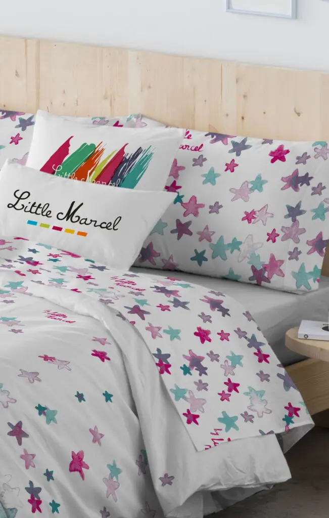 little marcel DRAP PLAT COTON ETOILES SB ROSE