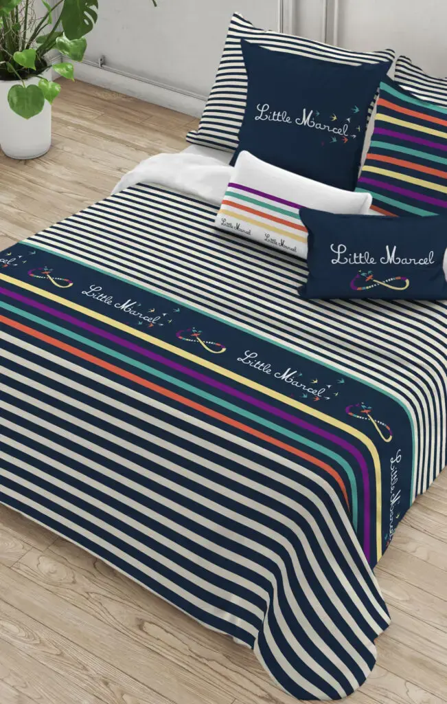 little marcel HOUSSE DE COUETTE COTON MARIN MULTI