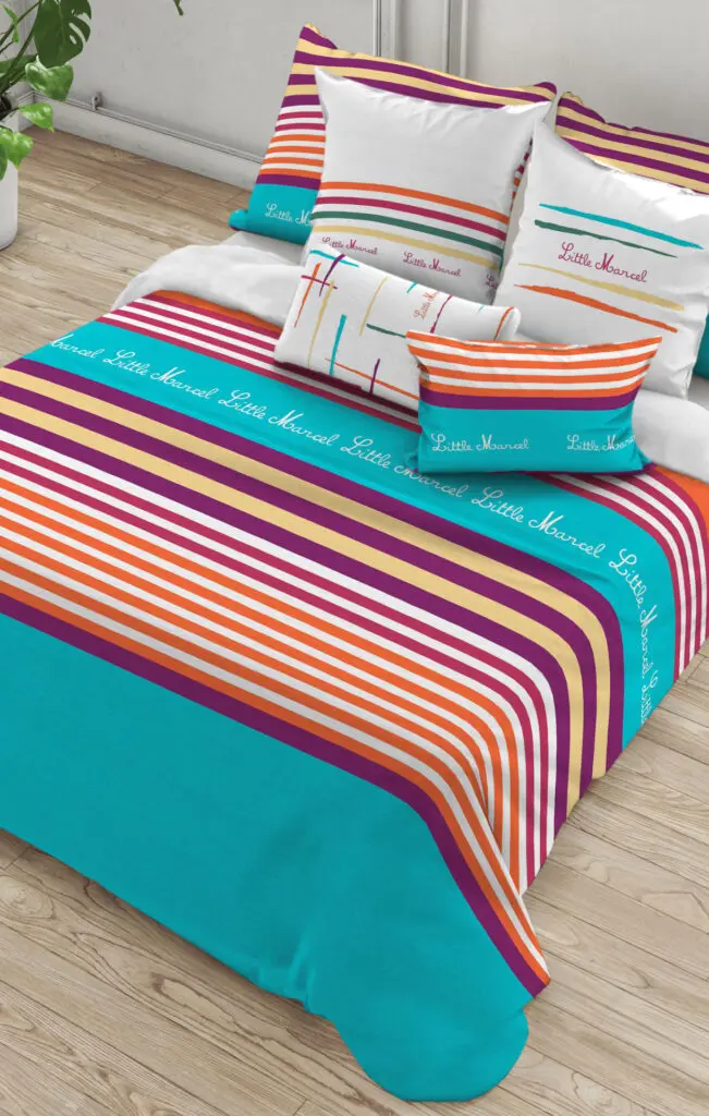 little marcel HOUSSE DE COUETTE COTON RAYACK MULTI